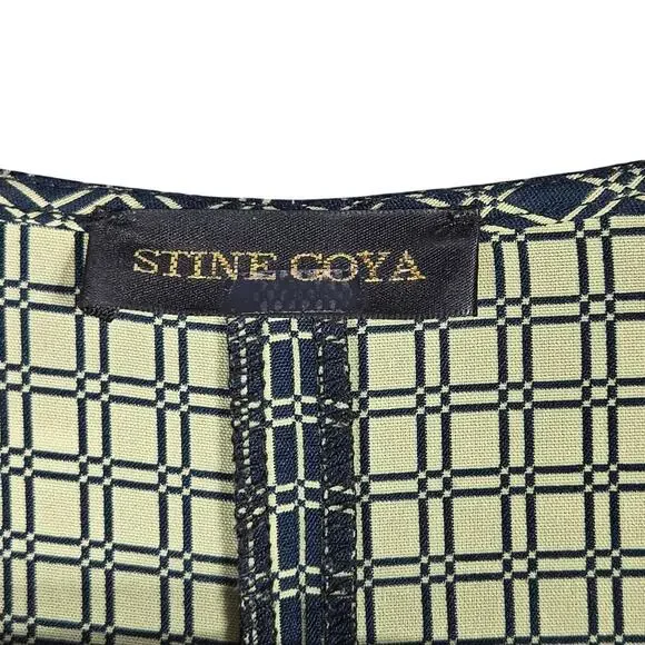 Stine Goya Mavelin Midi Dress Small 916 Grid Stretch Blue Check Puff Sleeve - Picture 3 of 12